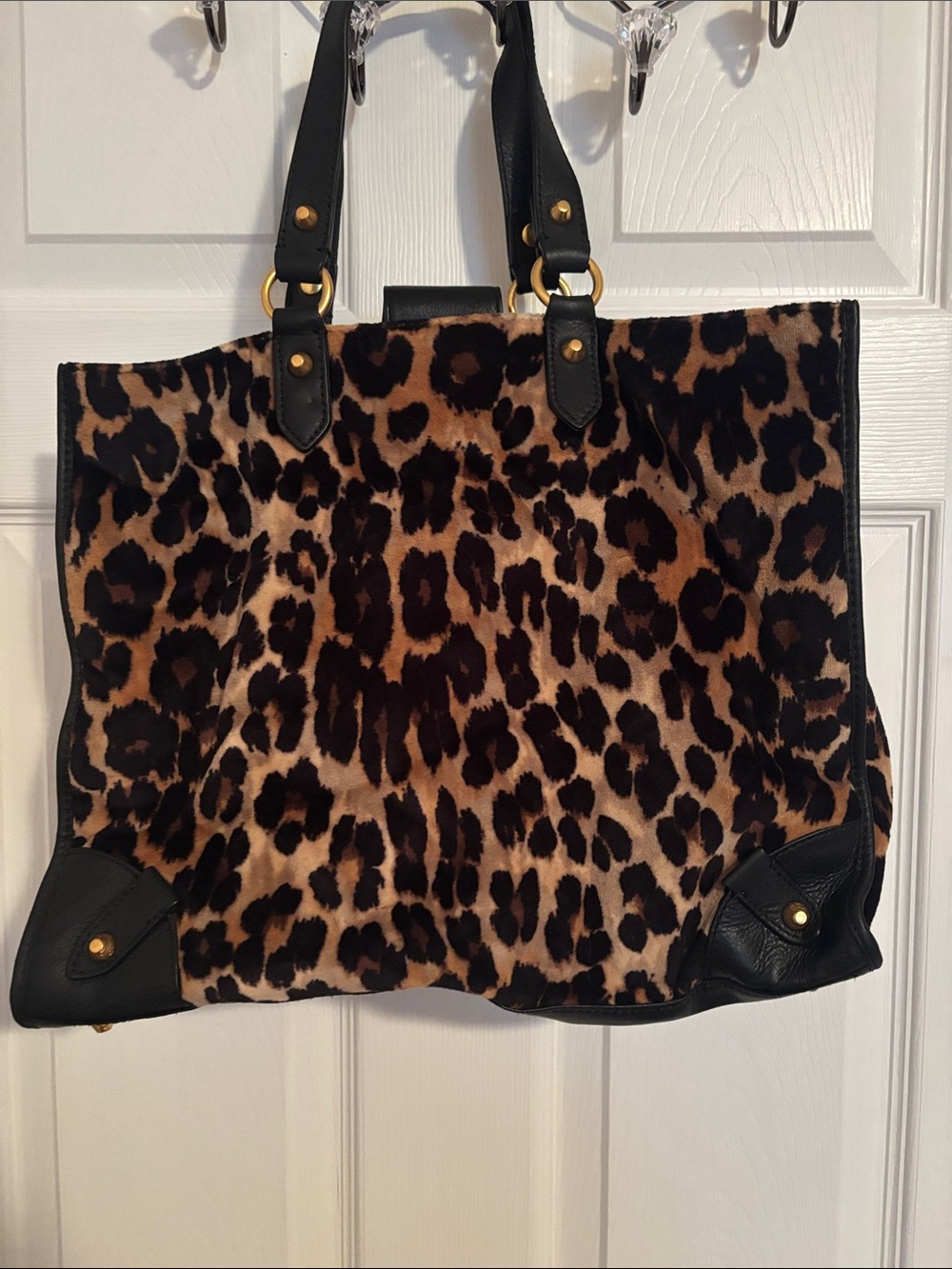 Juicy Couture Y2K Leopard Print purse with Black Trim - Picture 3 of 9